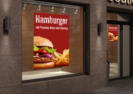 Klebefolie oder Fotokarton HAMBURGER MIT POMMES MAYO ODER KETCHUP - 0