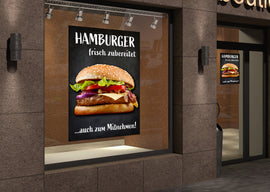 Klebefolie oder Fotokarton HAMBURGER frisch zubereitet - 0