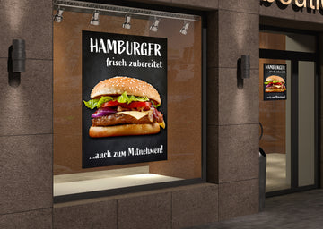 Klebefolie oder Fotokarton HAMBURGER frisch zubereitet - 0