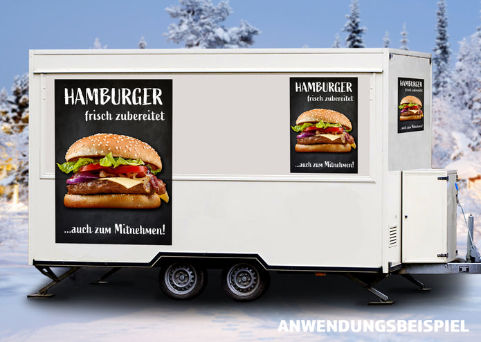 Klebefolie oder Fotokarton HAMBURGER frisch zubereitet