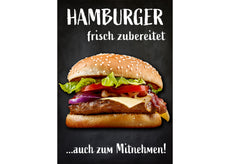 Klebefolie oder Fotokarton HAMBURGER frisch zubereitet-1