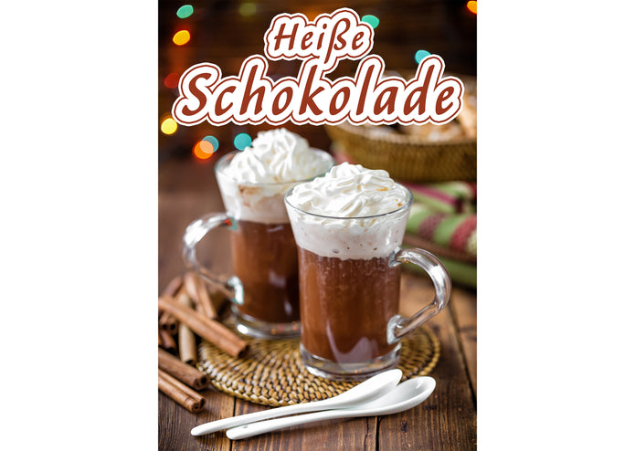Klebefolie oder Fotokarton HEIßE SCHOKOLADE