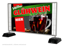 PVC-Banner oder Klebefolie HEIßER GLÜHWEIN HIER-4