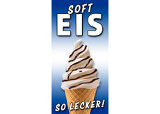 PVC-Banner oder Klebefolie SOFTEIS SO LECKER BB1-1