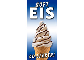PVC-Banner oder Klebefolie SOFTEIS SO LECKER BB1