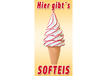 PVC-Banner oder Klebefolie HIER GIBT'S SOFTEIS