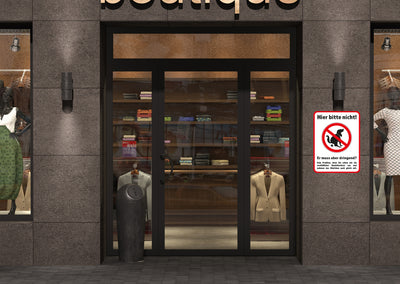 Klebefolie oder PVC-Schild HIER BITTE NICHT... MUSS ABER DRINGEND - 0