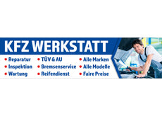 PVC-Banner oder Klebefolie KFZ-WERKSTATT-1