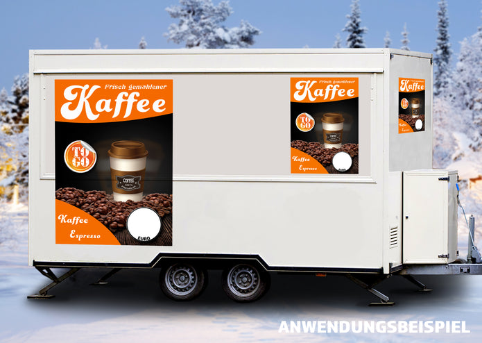 Klebefolie oder Fotokarton FRISCH GEMAHLENER KAFFEE to Go