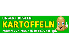 PVC-Banner oder Klebefolie UNSERE BESTEN KARTOFFELN-1