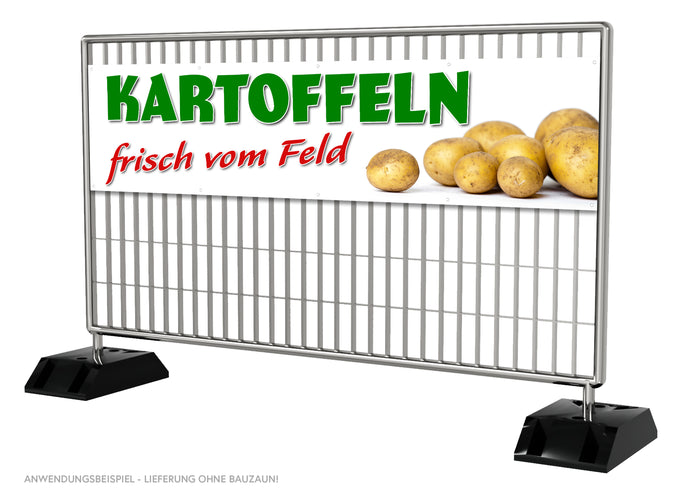 PVC-Banner oder Klebefolie KARTOFFELN FRISCH VOM FELD