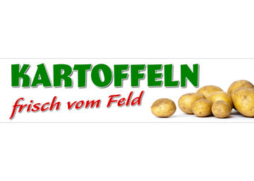 PVC-Banner oder Klebefolie KARTOFFELN FRISCH VOM FELD