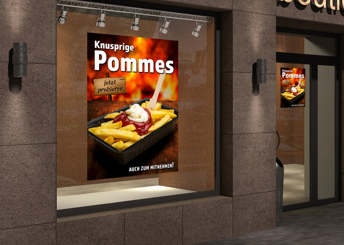 Klebefolie oder Fotokarton KNUSPRIGE POMMES