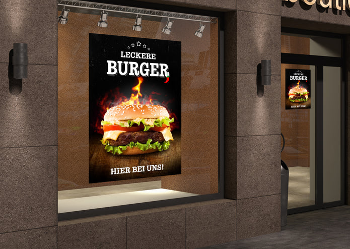 Klebefolie oder Fotokarton LECKERE BURGER