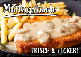 Klebefolie oder Fotokarton MITTAGSTISCH FRISCH & LECKER