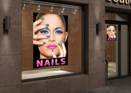 Klebefolie oder Fotokarton NAILS Nageldesign blau - 0