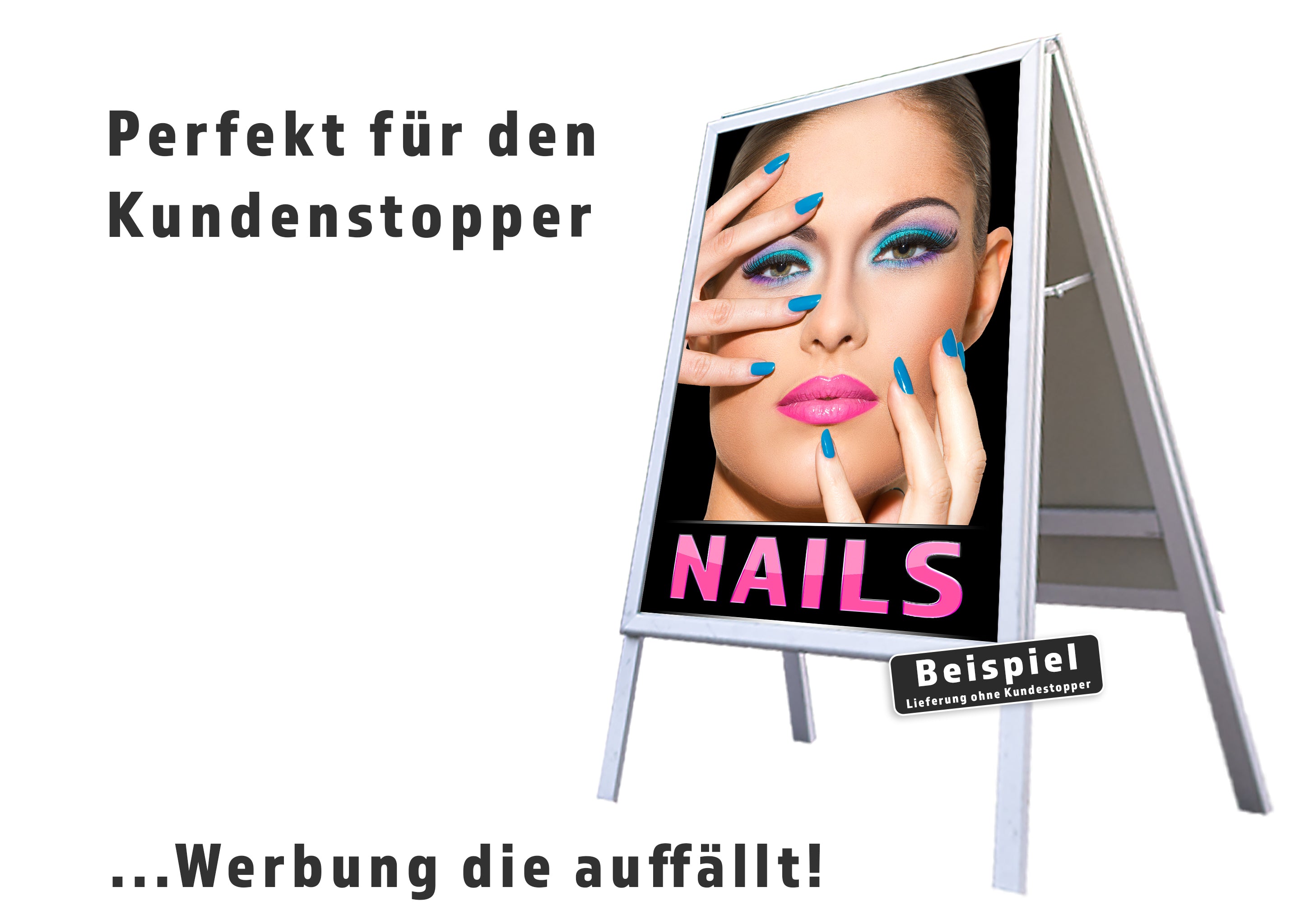 Klebefolie oder Fotokarton NAILS Nageldesign blau