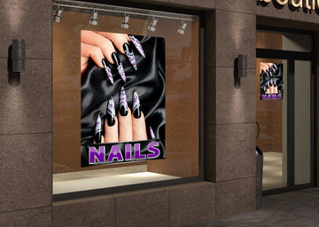 Klebefolie oder Fotokarton NAILS Nageldesign lila - 0
