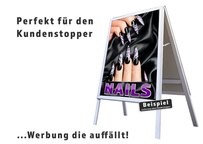 Klebefolie oder Fotokarton NAILS Nageldesign lila