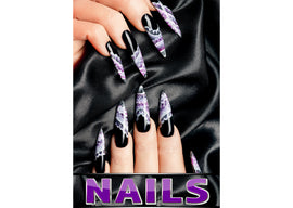 Klebefolie oder Fotokarton NAILS Nageldesign lila