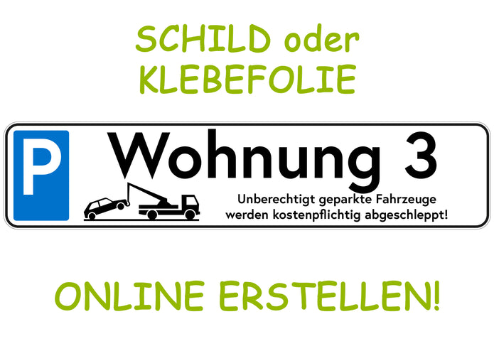 Klebefolie oder PVC-Schild mit deinem Design 'P'