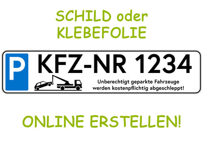 Klebefolie oder PVC-Schild mit deinem Design 'P'
