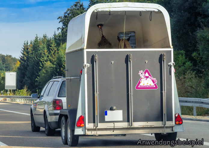 Klebefolie ABSTAND HALTEN pink Konturschnitt