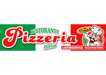 PVC-Banner oder Klebefolie PIZZA ITALIA personalisierbar