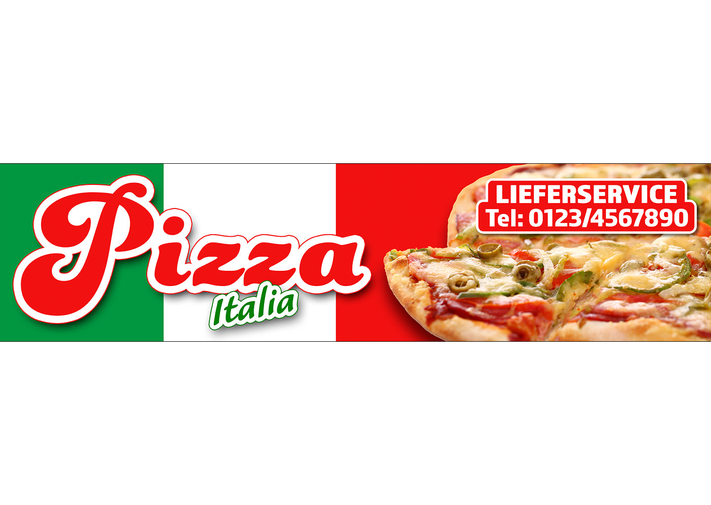 PVC-Banner oder Klebefolie PIZZA ITALIA personalisierbar-1