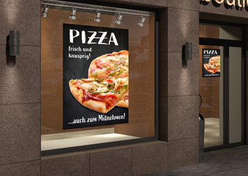 Klebefolie oder Fotokarton PIZZA frisch und knusprig - 0
