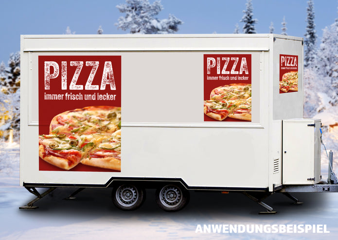 Klebefolie oder Fotokarton PIZZA immer frisch und lecker