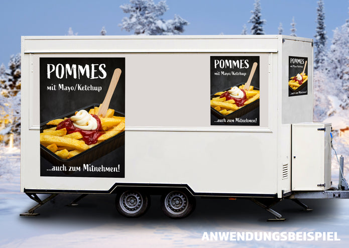 Klebefolie oder Fotokarton POMMES MIT MAYO/KETCHUP