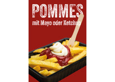 Klebefolie oder Fotokarton POMMES MIT MAYO ODER KETCHUP-1