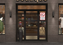 Klebefolie RAUCHEN VERBOTEN im ges. Gebäude - Konturschnitt - 0