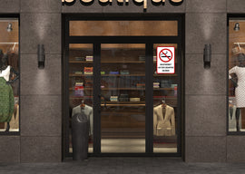 Klebefolie RAUCHVERBOT auf dem gesamten Gelände - Konturschnitt - 0