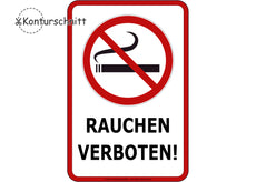 Klebefolie RAUCHEN VERBOTEN - Konturschnitt-1