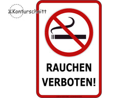 Klebefolie RAUCHEN VERBOTEN - Konturschnitt