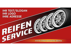 PVC-Banner oder Klebefolie REIFENSERVICE personalisierbar-1