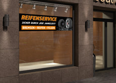 PVC-Banner oder Klebefolie REIFENSERVICE - BREMSEN, REIFEN, FELGEN-2