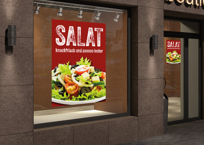 Klebefolie oder Fotokarton SALAT - KNACKIG FRISCH UND SOOOOO LECKER