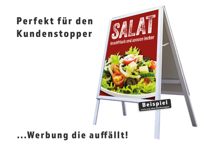 Klebefolie oder Fotokarton SALAT - KNACKIG FRISCH UND SOOOOO LECKER