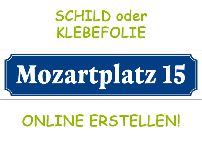 Klebefolie oder PVC-Schild mit deinem Design