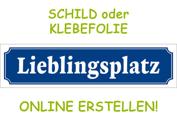 Klebefolie oder PVC-Schild mit deinem Design