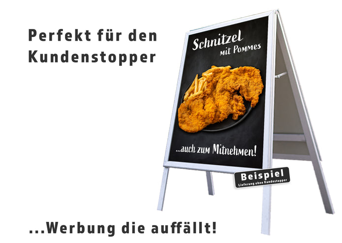 Klebefolie oder Fotokarton SCHNITZEL MIT POMMES