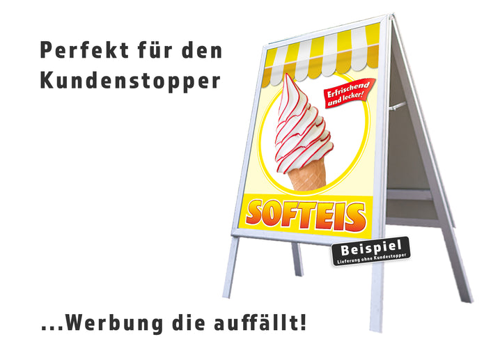 Klebefolie oder Fotokarton SOFTEIS ERFRISCHEND LECKER