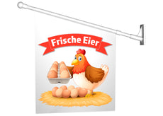 Fahne FRISCHE EIER inkl. Halterung-1