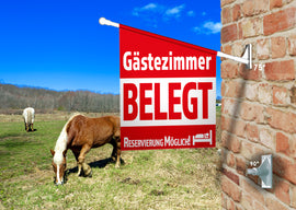 Fahne GÄSTEZIMMER BELEGT inkl. Halterung - 0