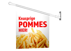 Fahne KNUSPRIGE POMMES inkl. Halterung-1