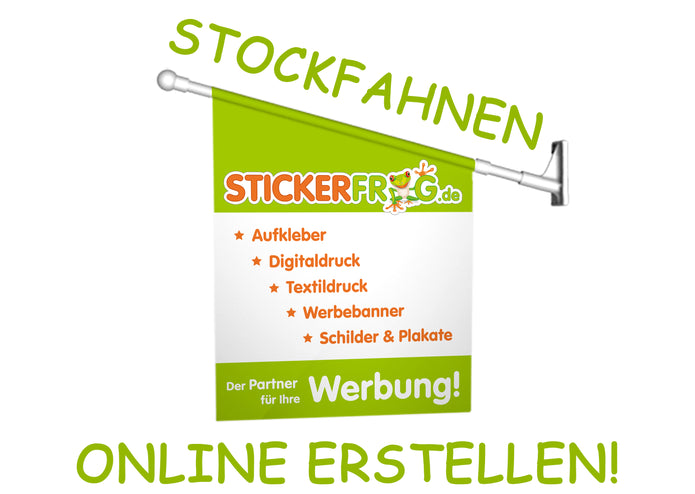 Stockfahne mit deinem Design