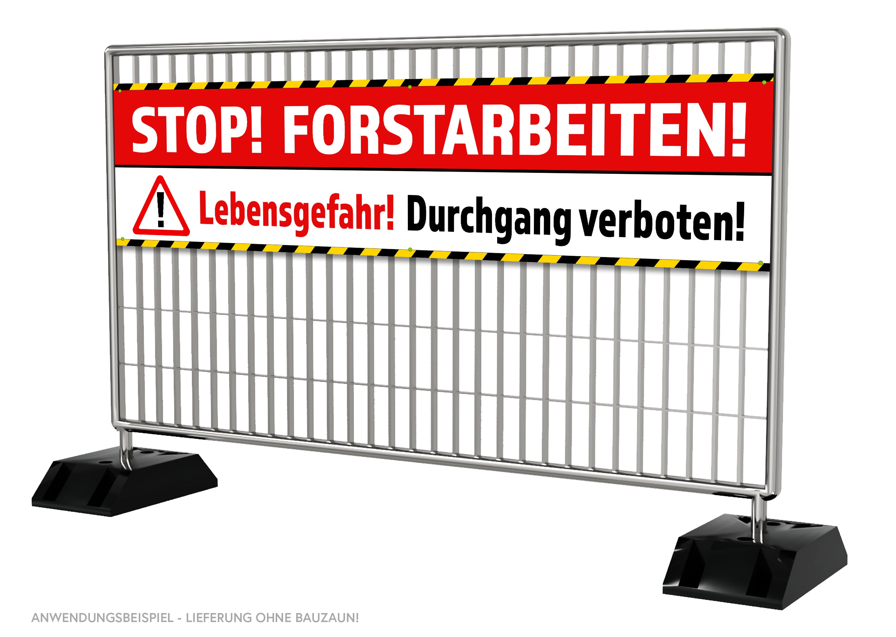 PVC-Banner oder Klebefolie STOP! FORSTARBEITEN-4